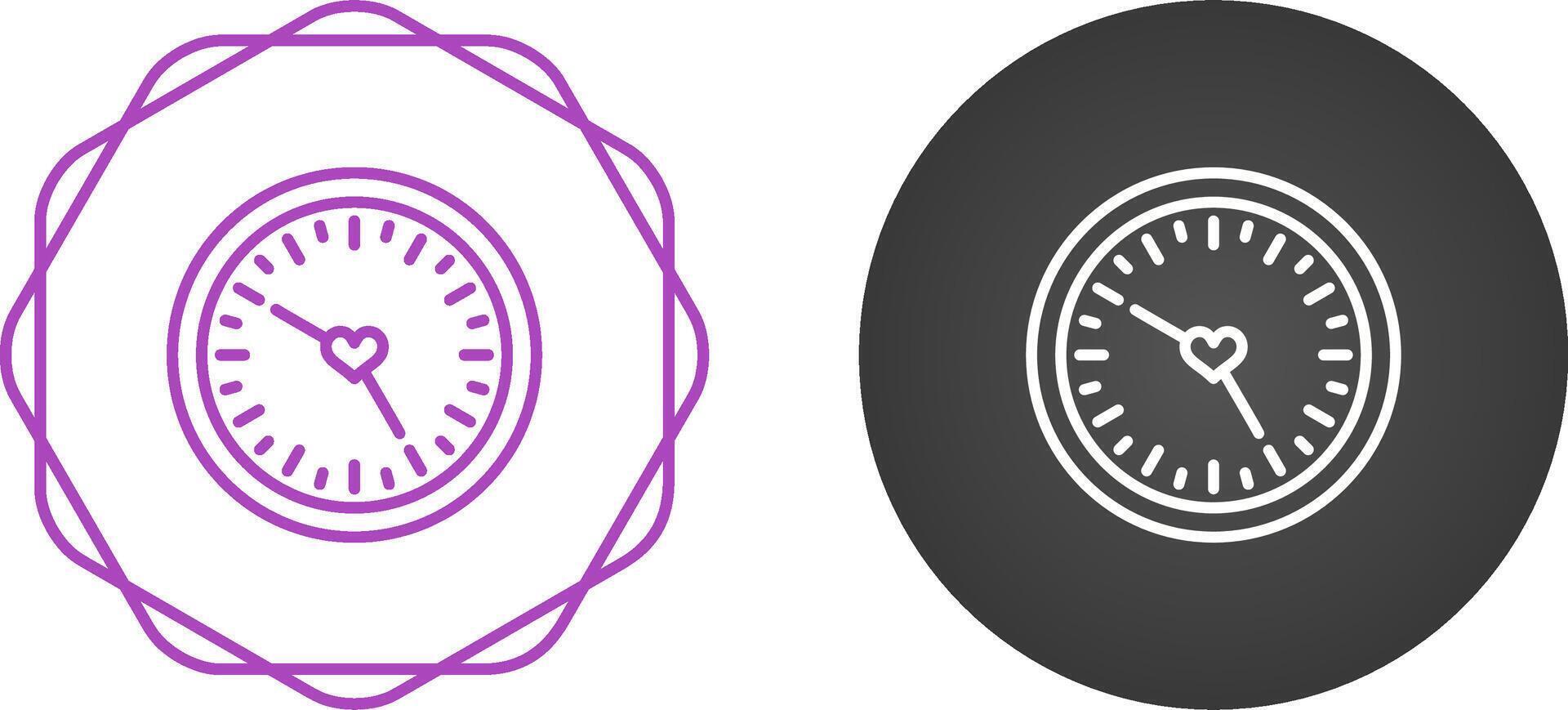 Love clock Vector Icon
