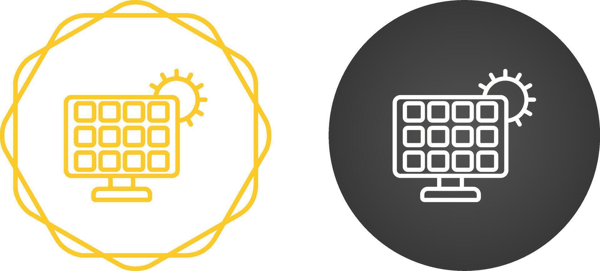 Solar panel charger Vector Icon