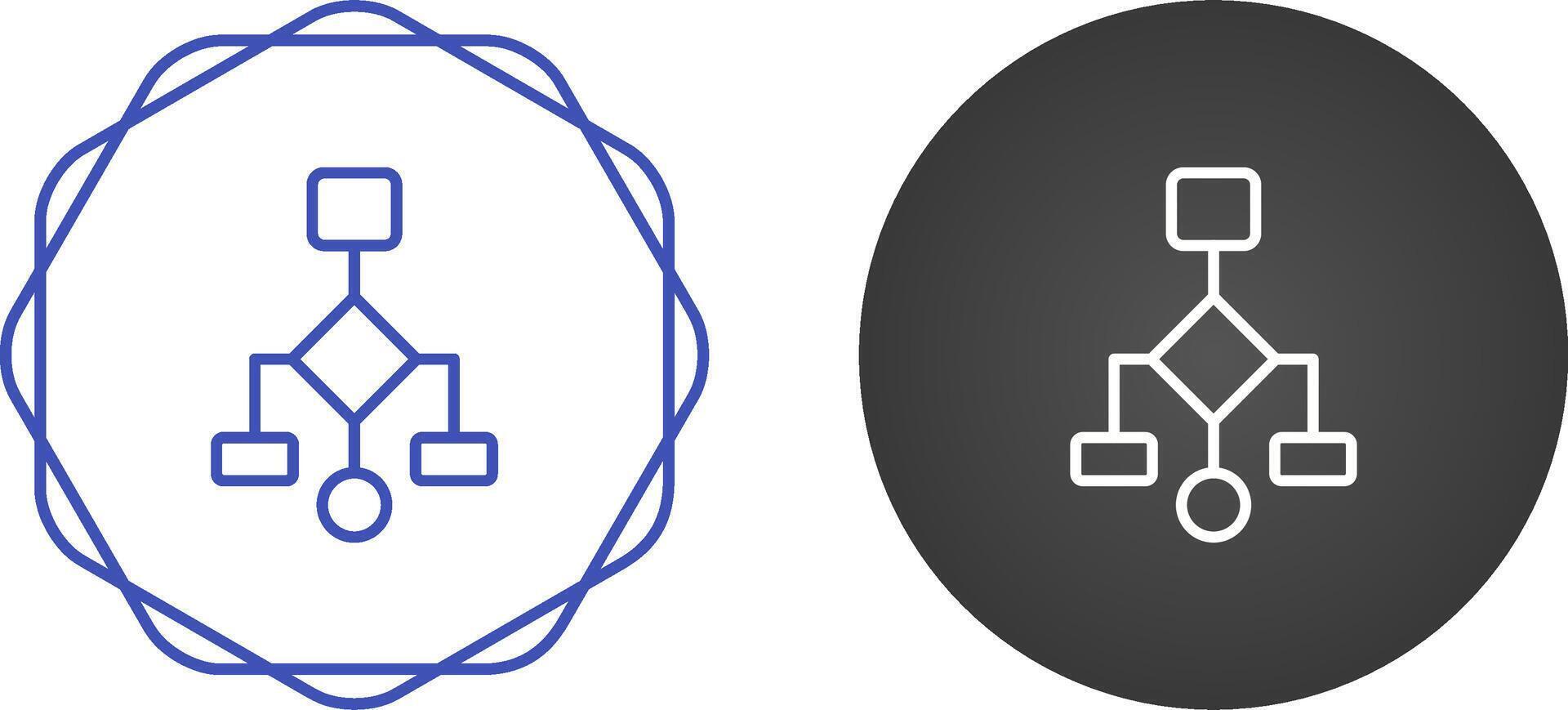 afinidad diagrama vector icono