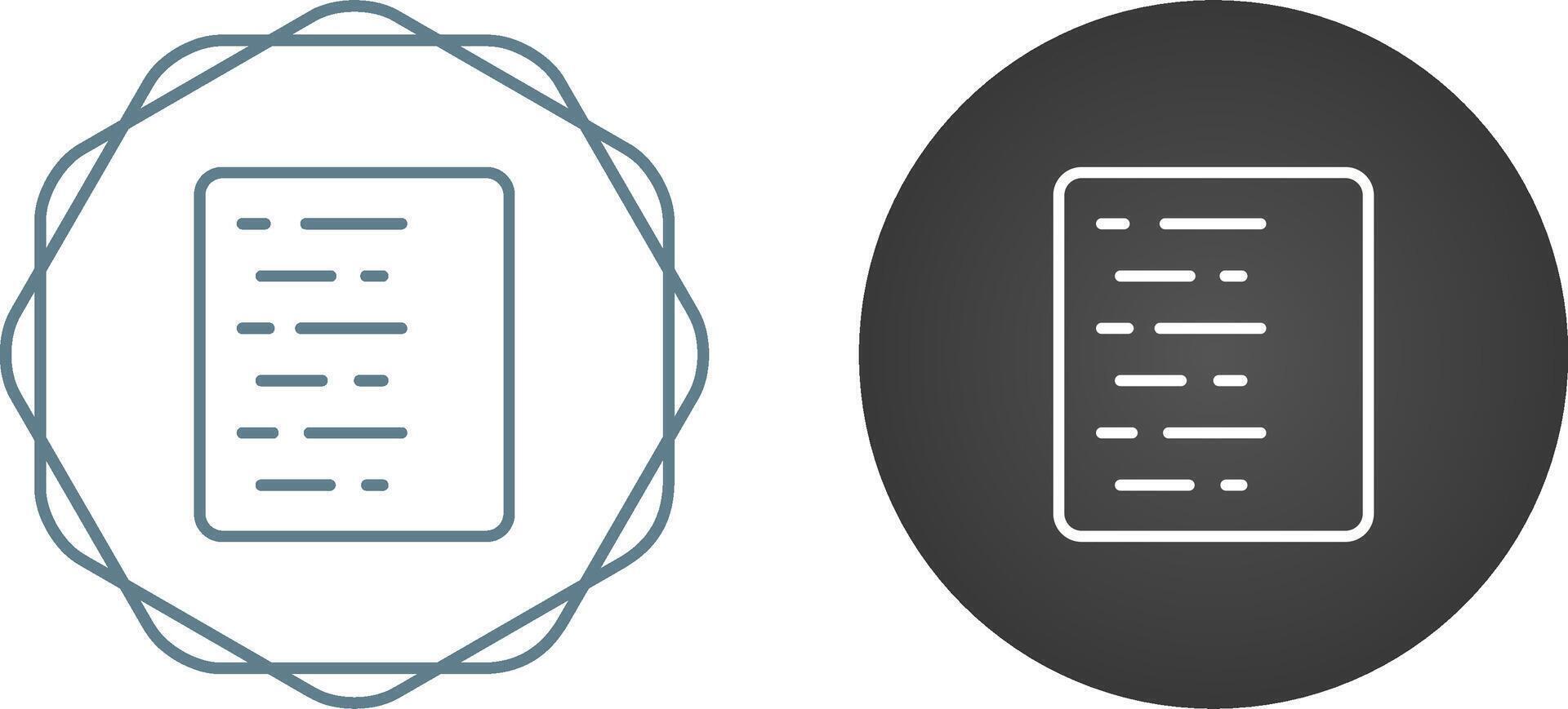 Document Align Left Vector Icon