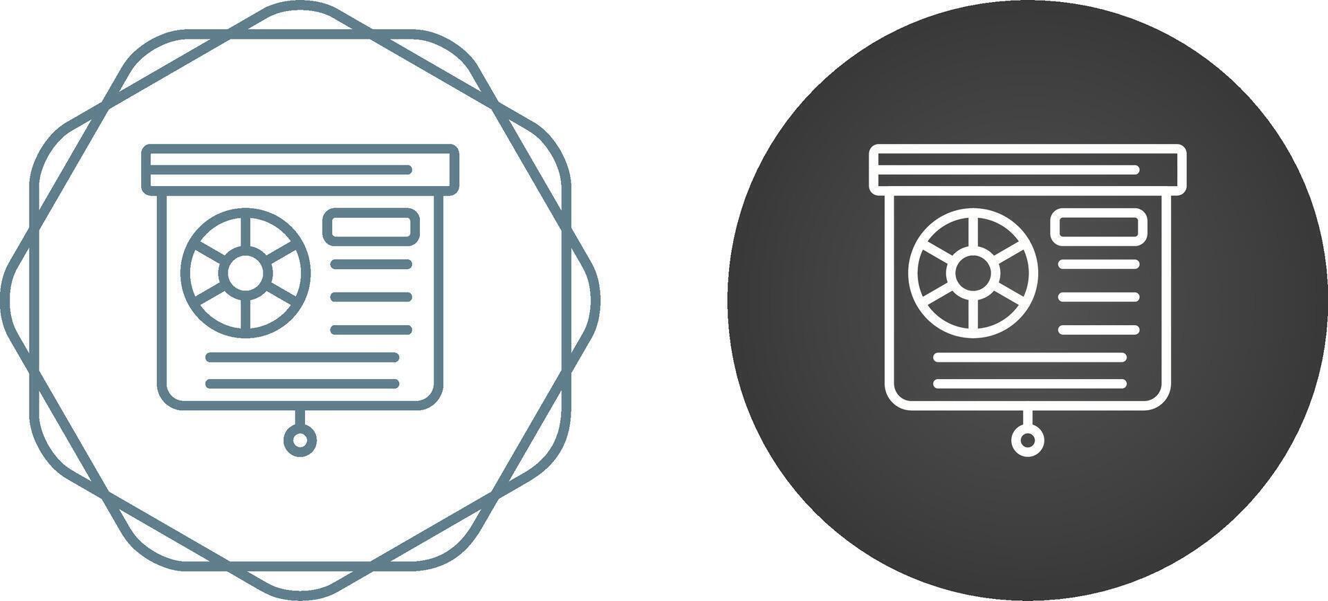 Presentation Slide Vector Icon