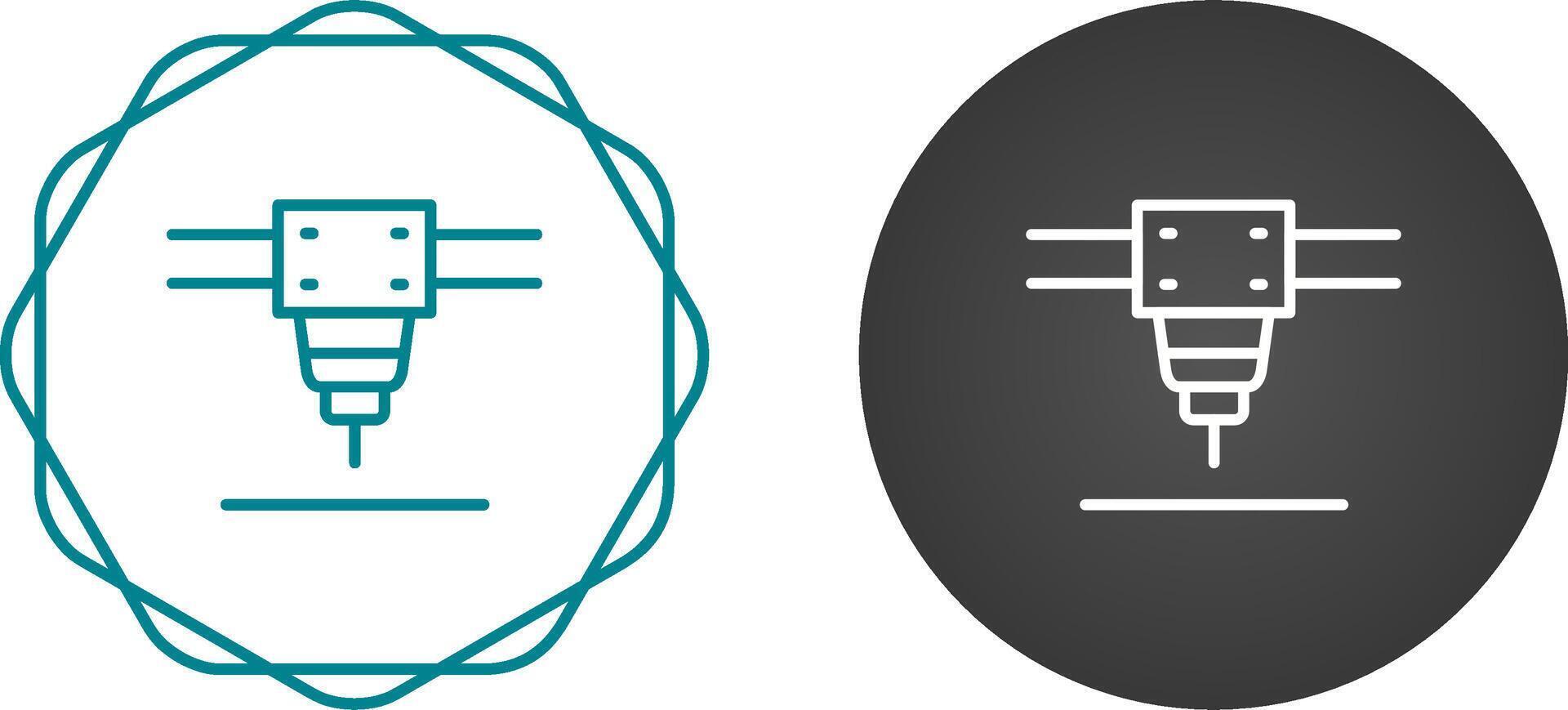 Laser Cutting Machine Vector Icon