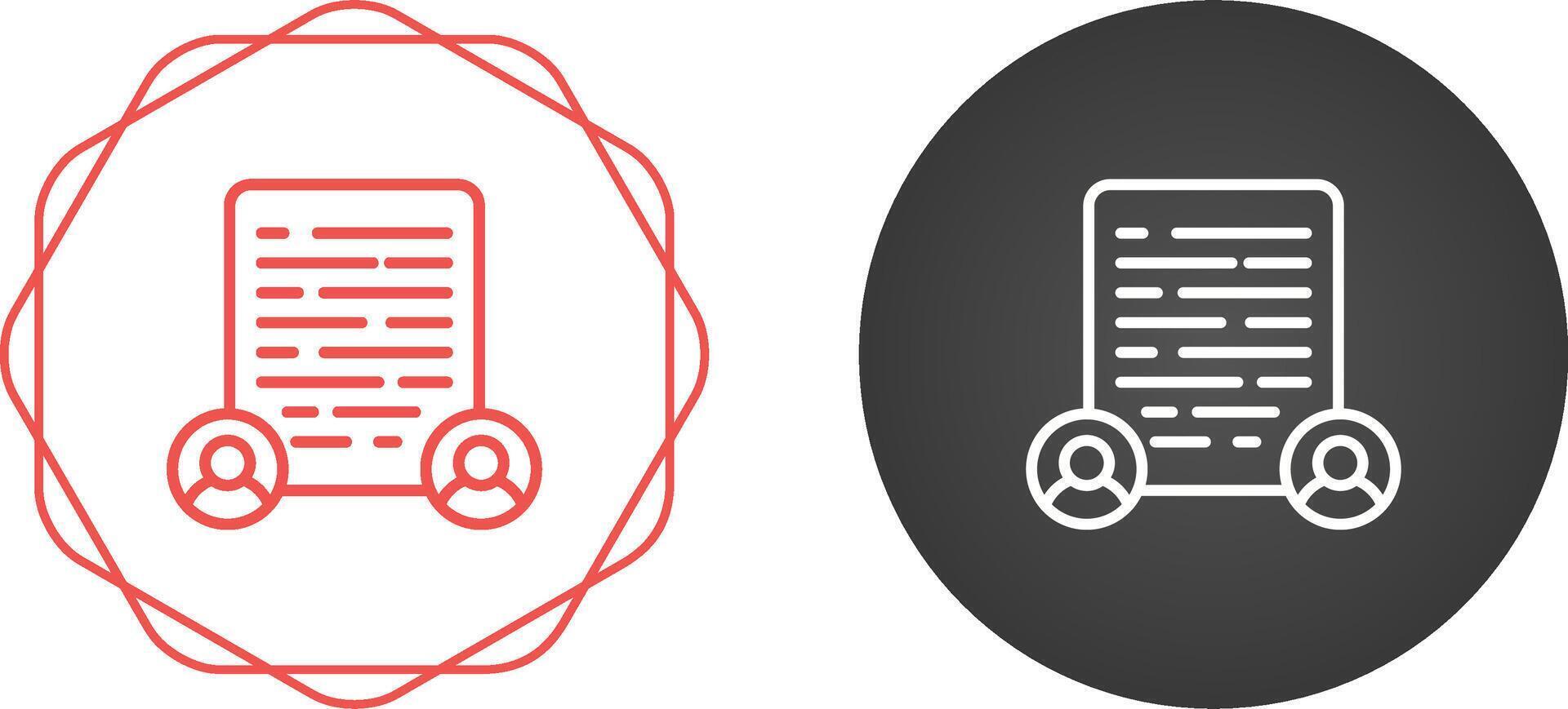 Document Collaboration Vector Icon