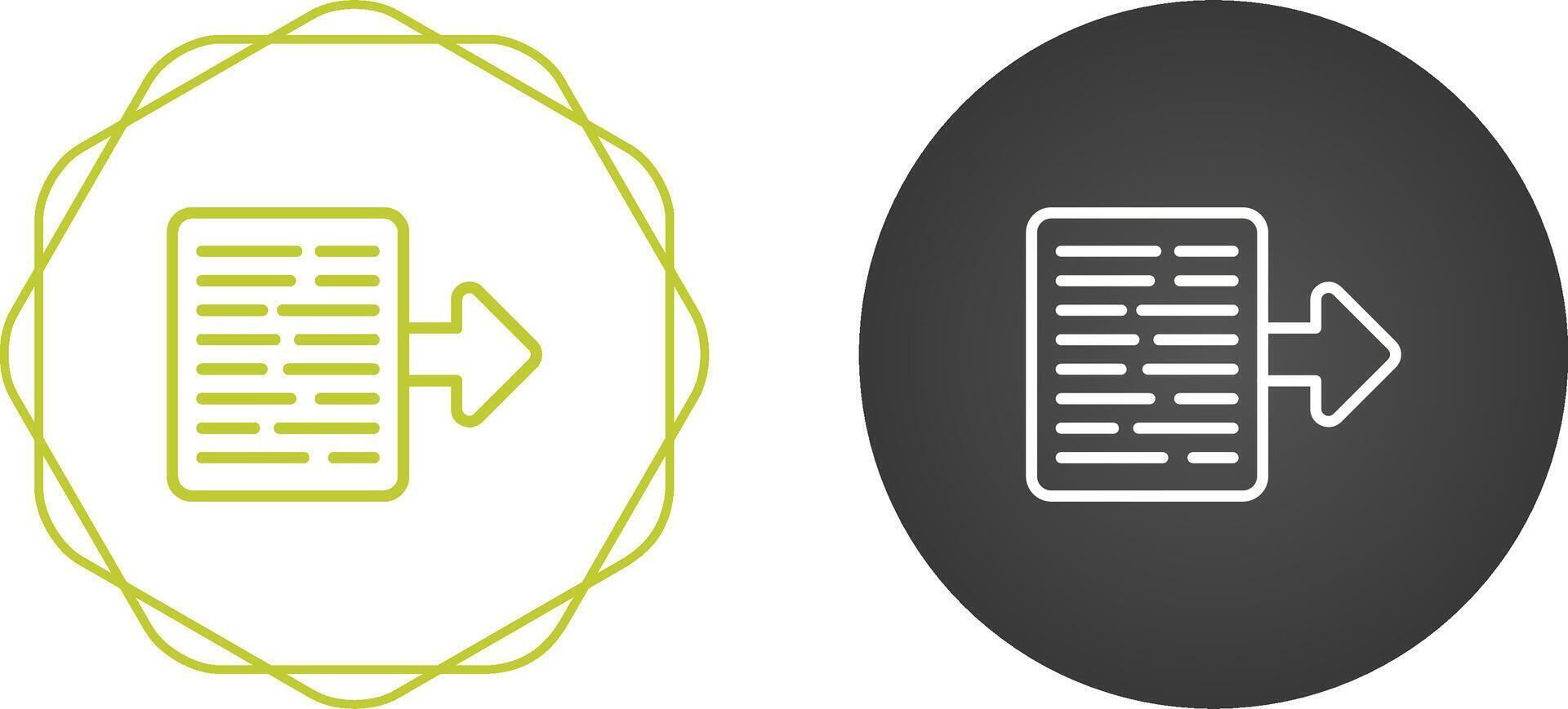 Document Export Vector Icon