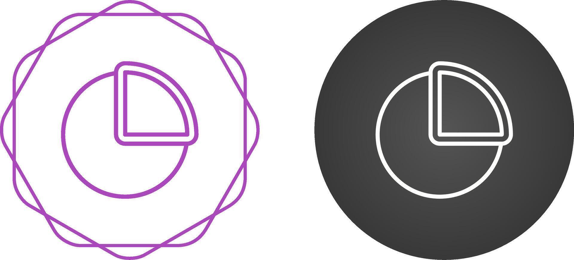 icono de vector de gráfico circular