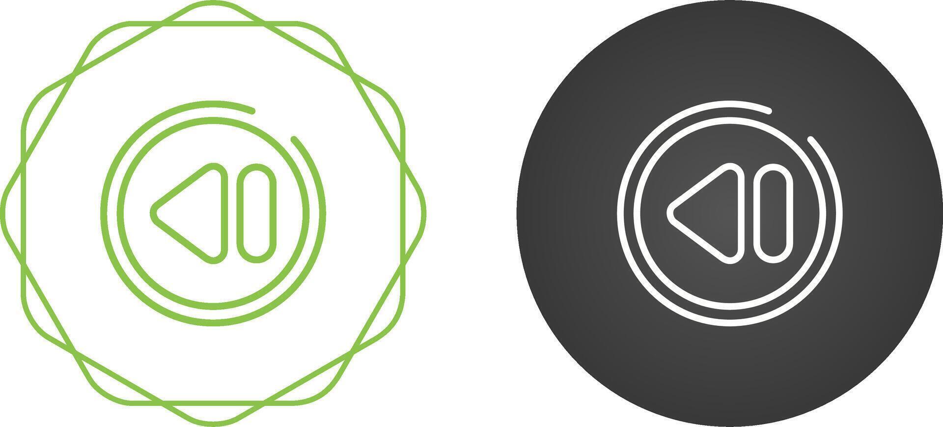 Rewind Button Vector Icon
