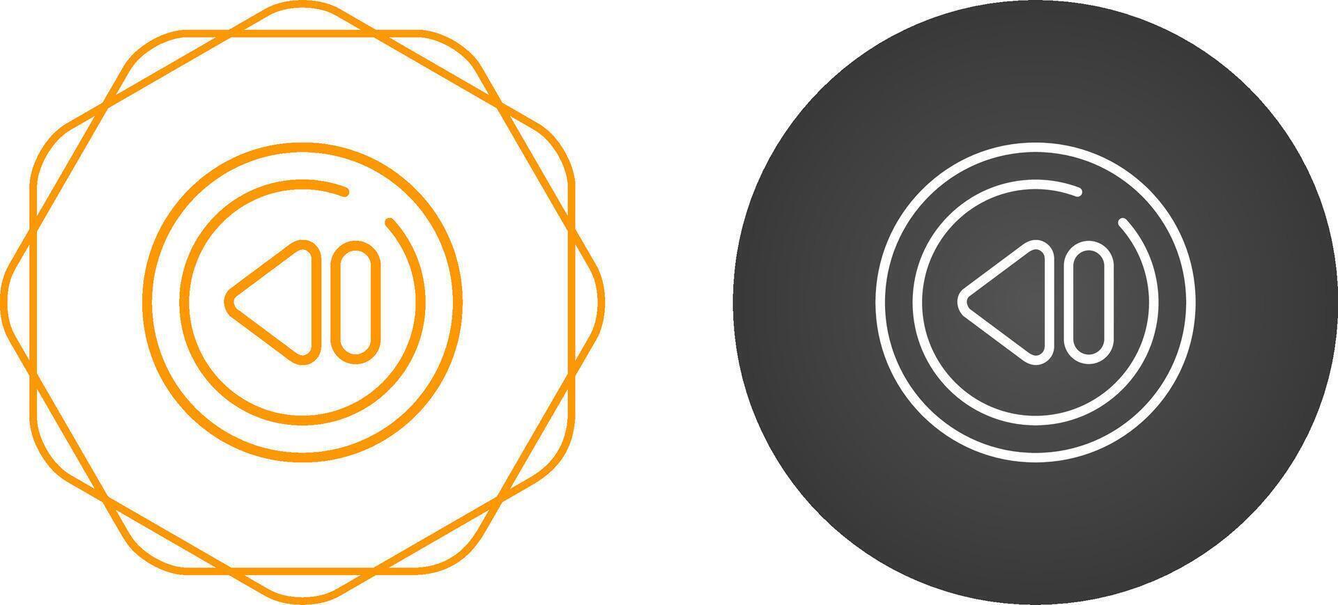 Previous Track Circle Vector Icon