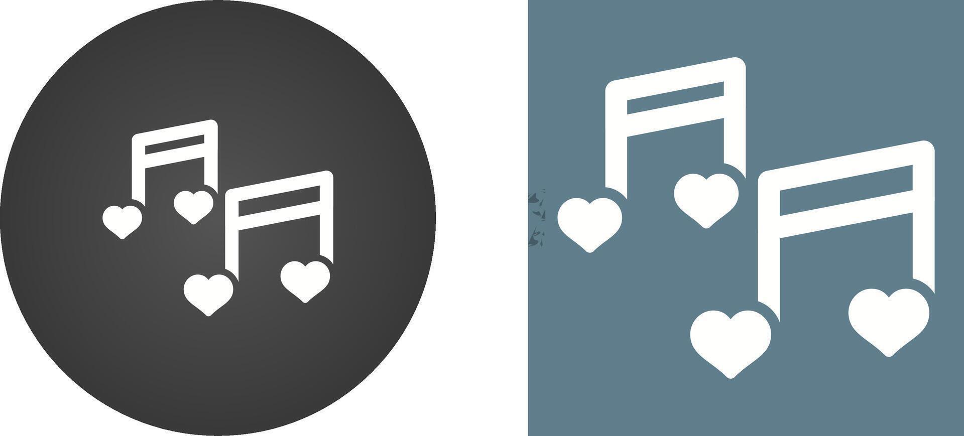 romántico música vector icono