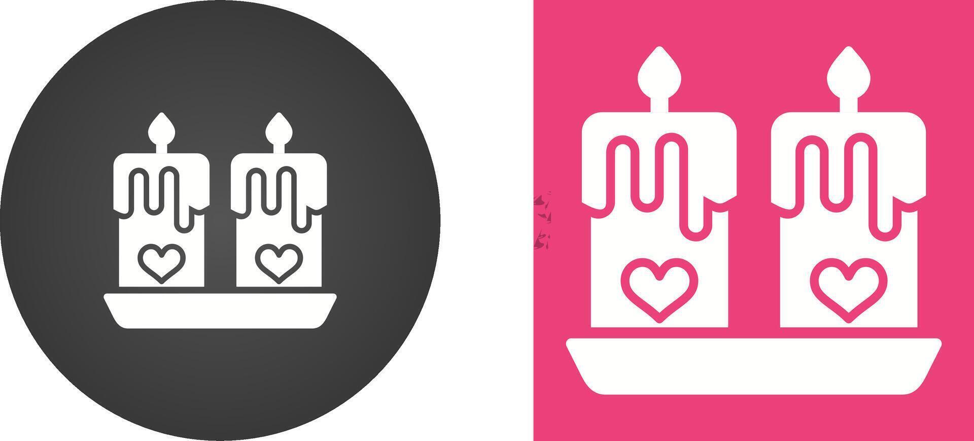 Love candles Vector Icon