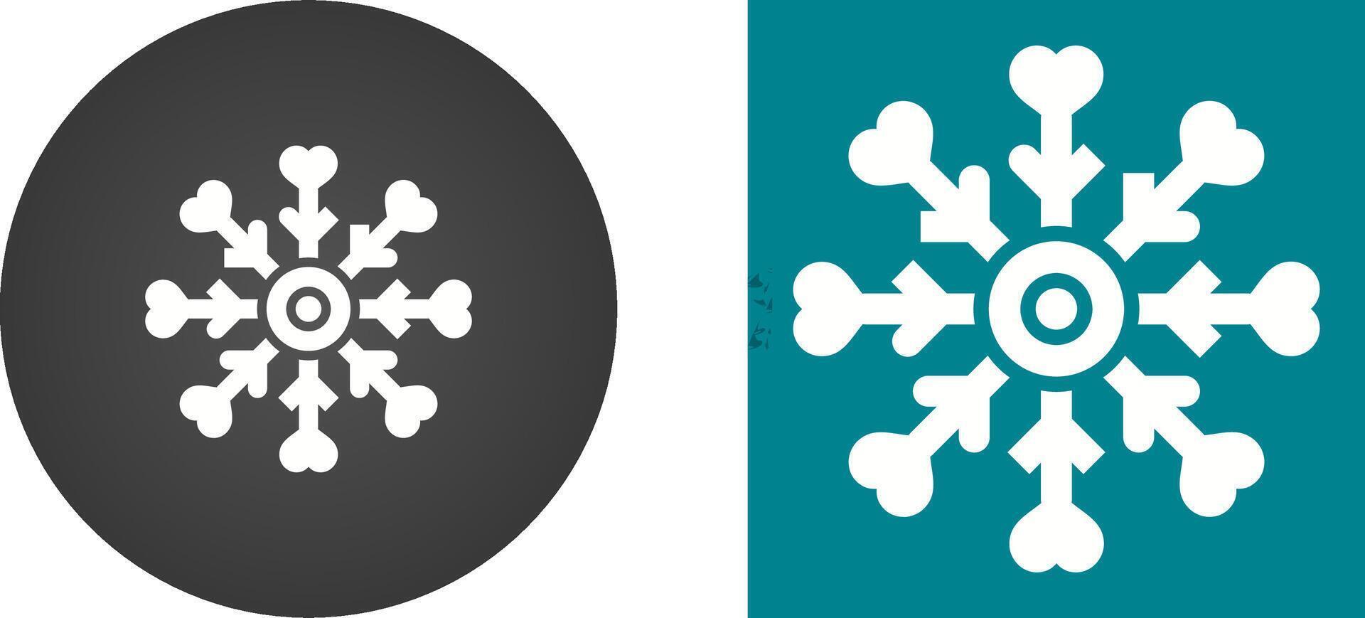 Love snowflake Vector Icon