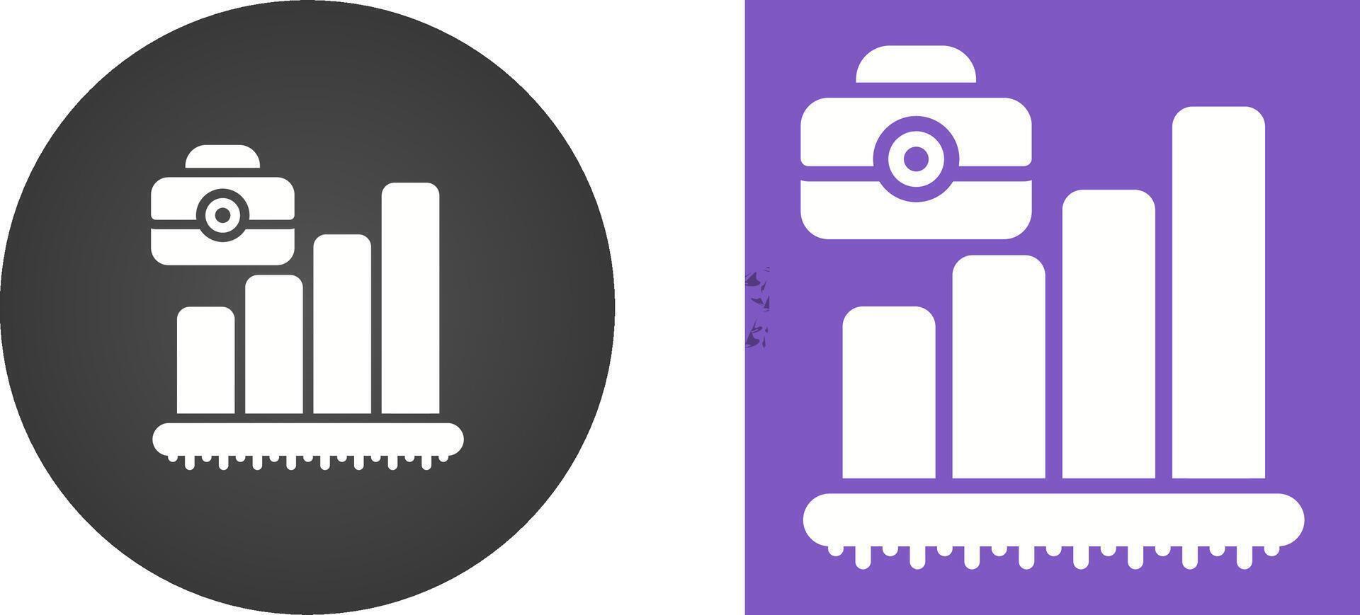 Briefcase with Chart Vector Icon