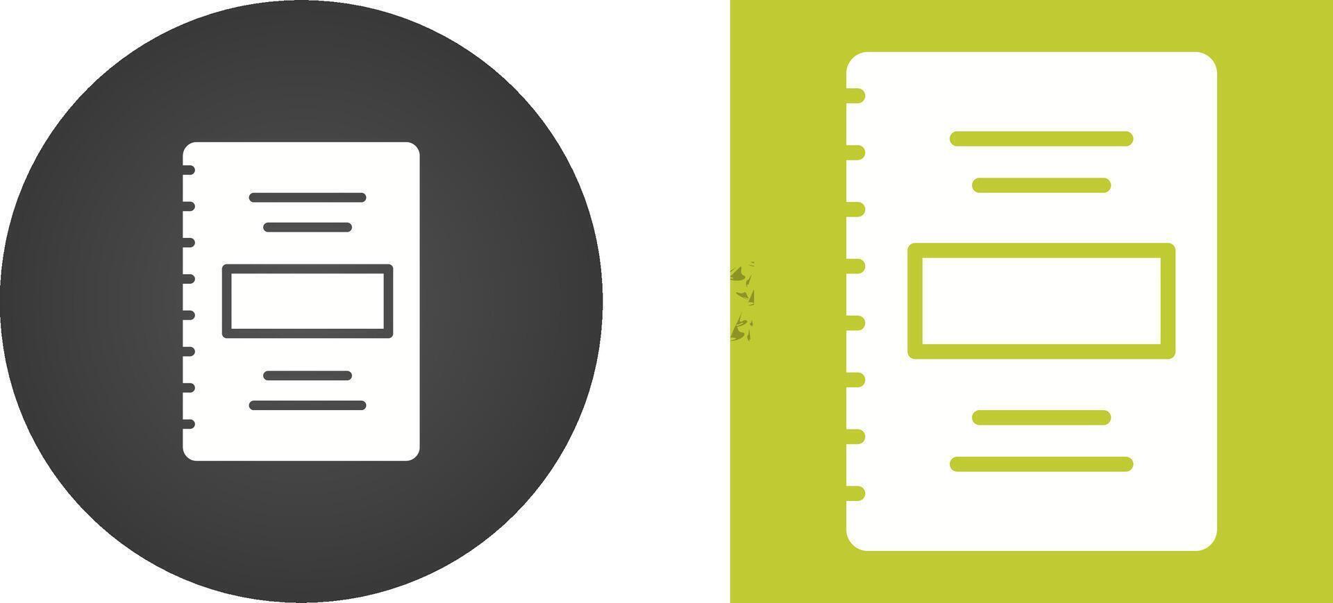 Notebook Vector Icon
