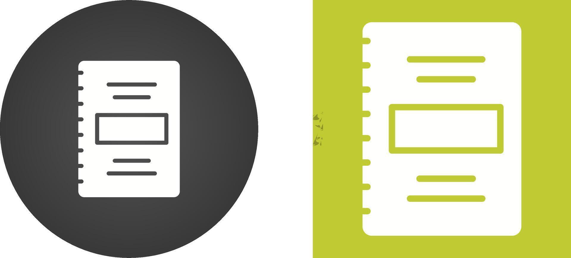 Notebook Vector Icon