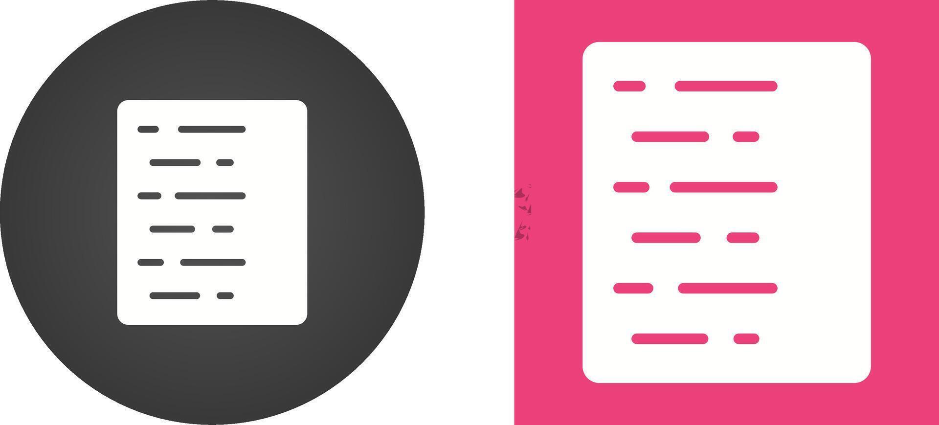 Document Align Left Vector Icon