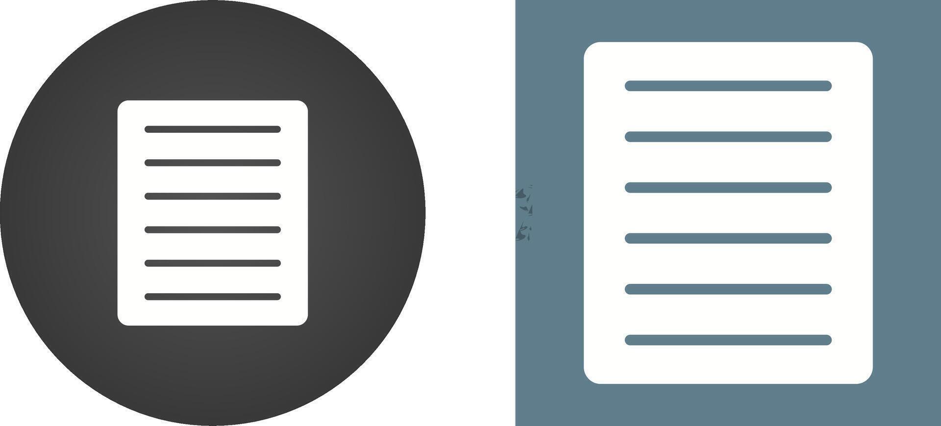 Document Align Justify Vector Icon