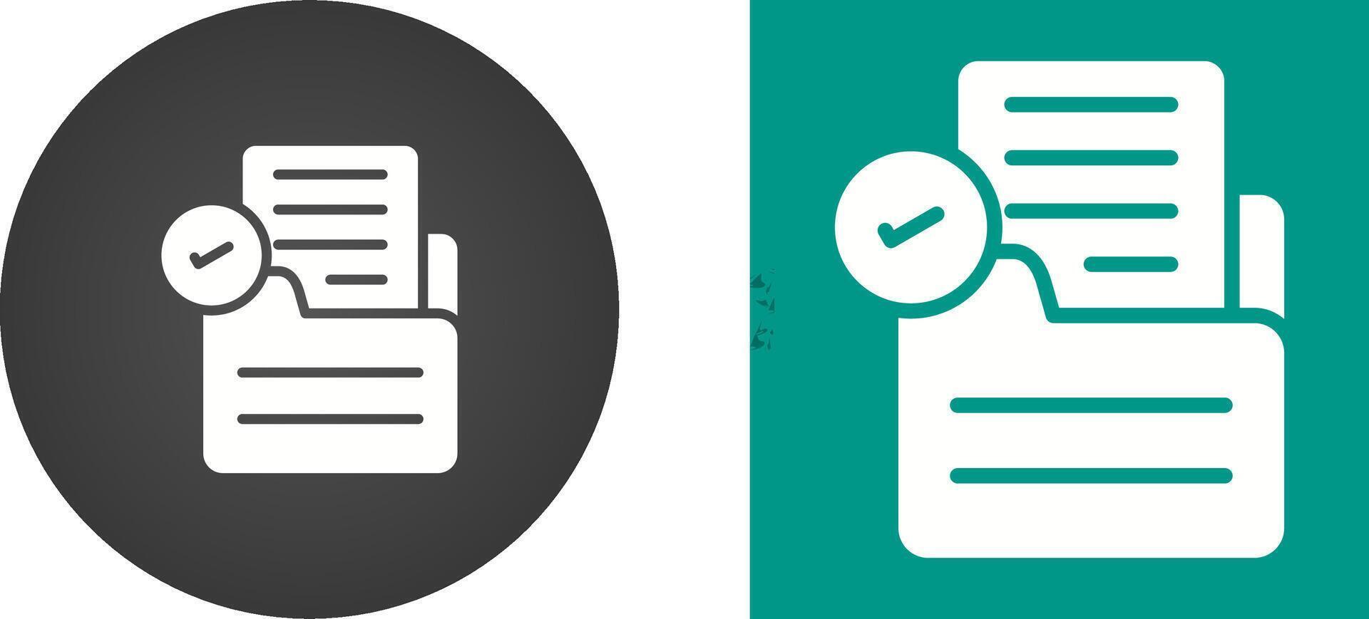 Document Check Vector Icon