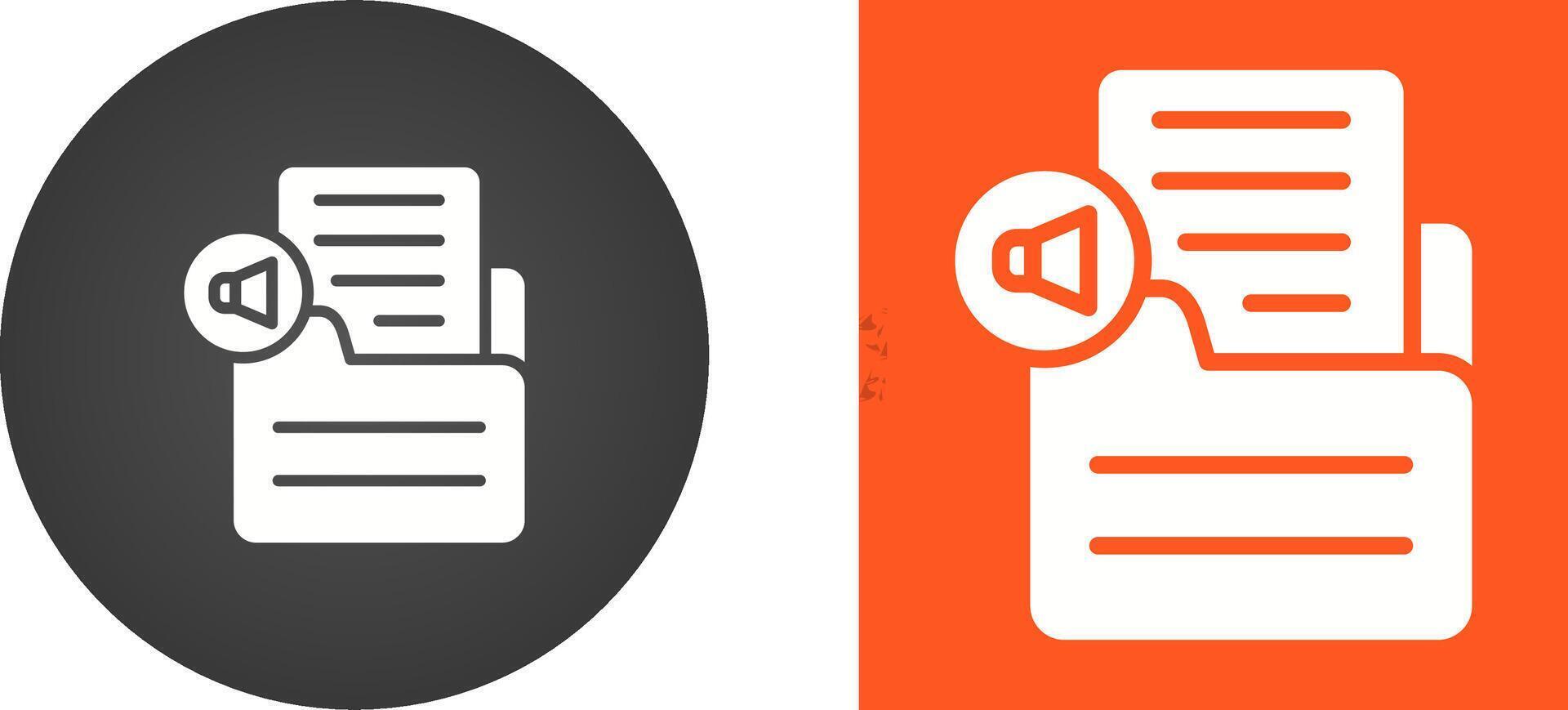 Document Insert Audio Vector Icon