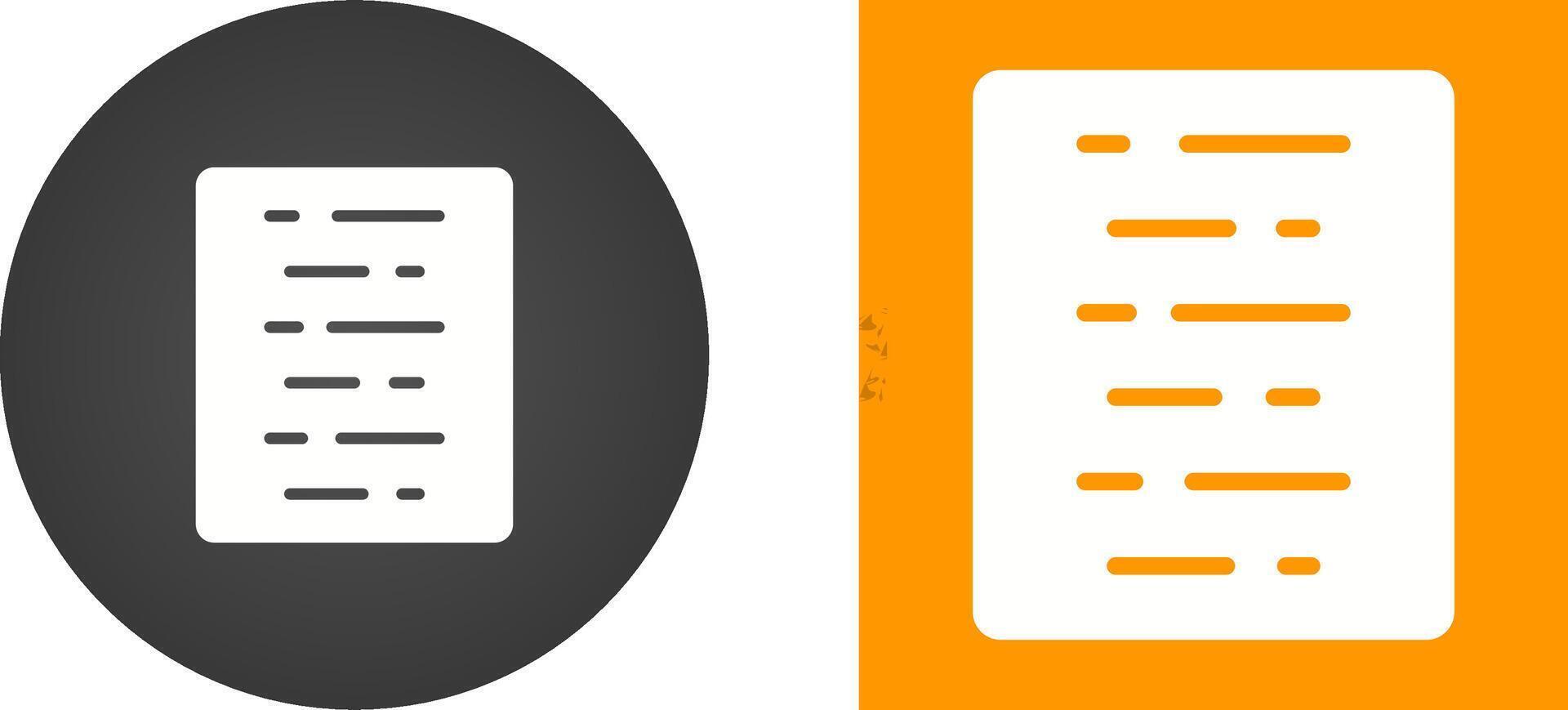 Document Align Center Vector Icon