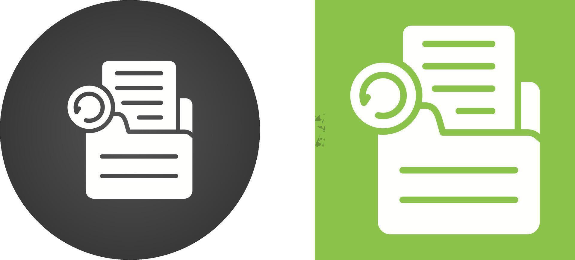 Document Undo Vector Icon
