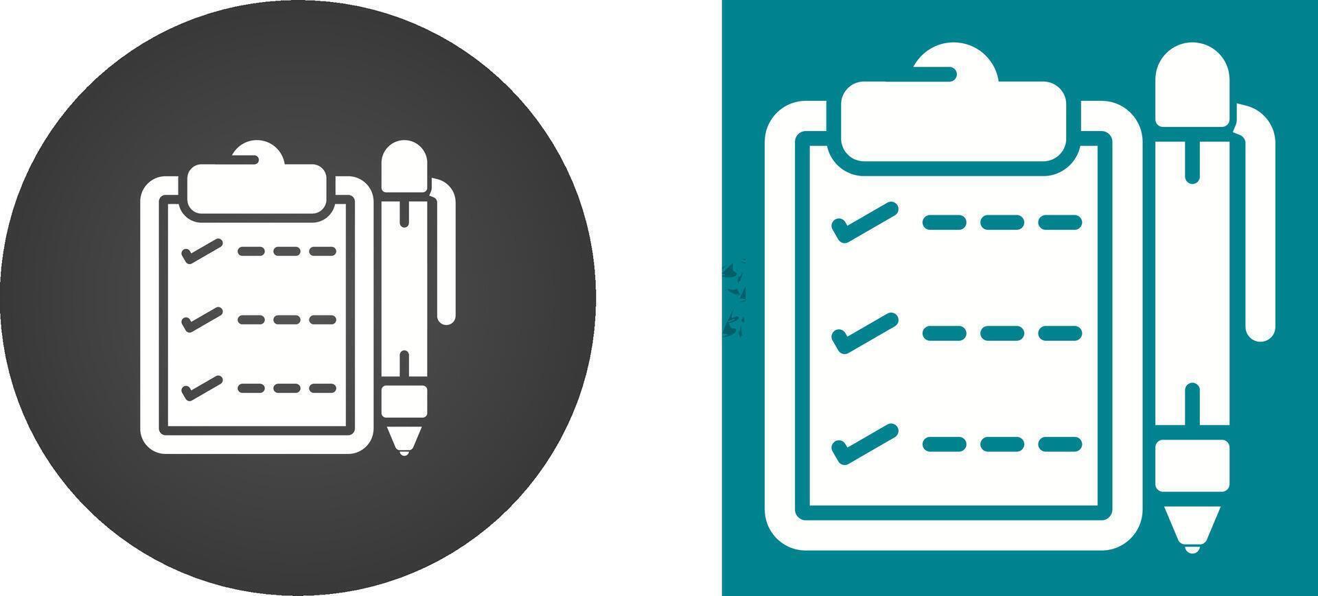 Notepad with pen Vector Icon