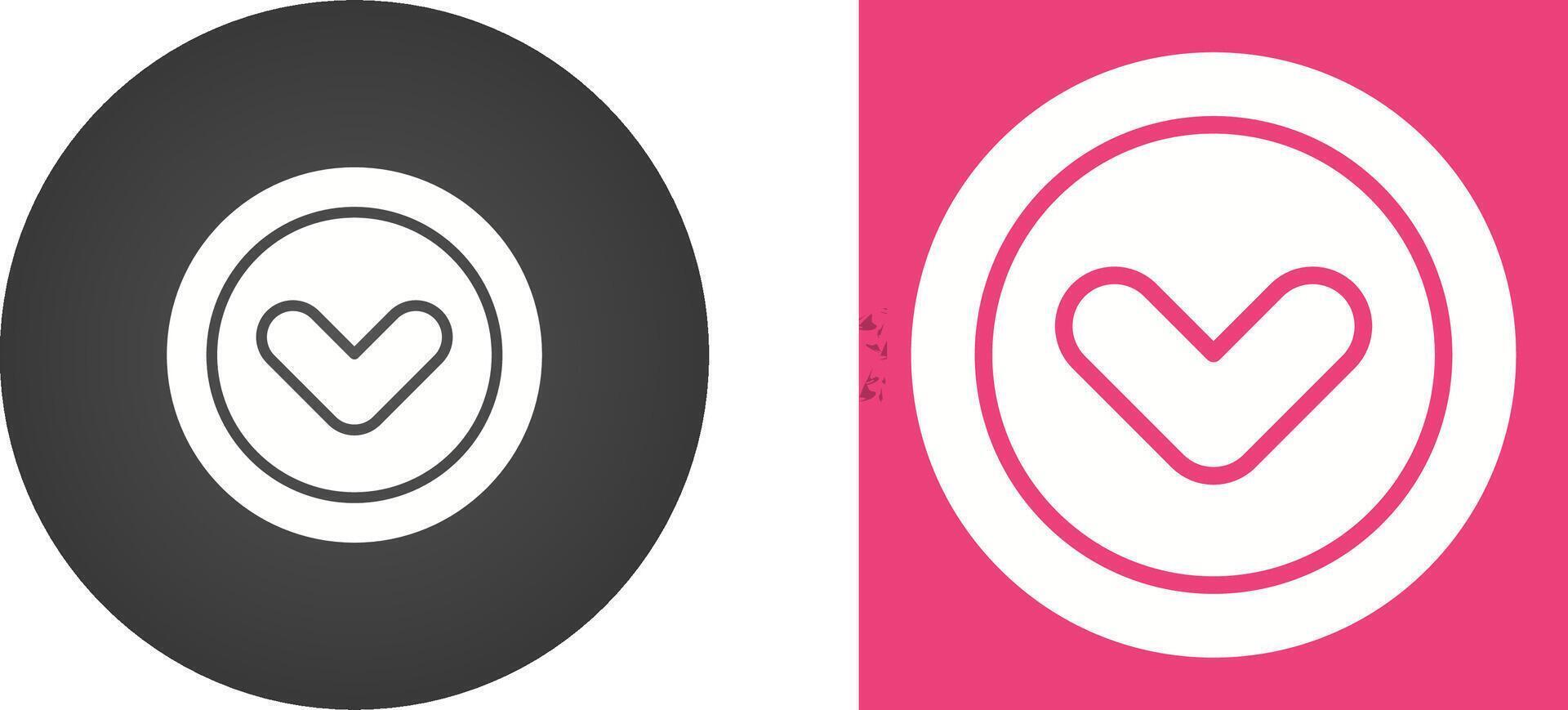 Angle Down Vector Icon