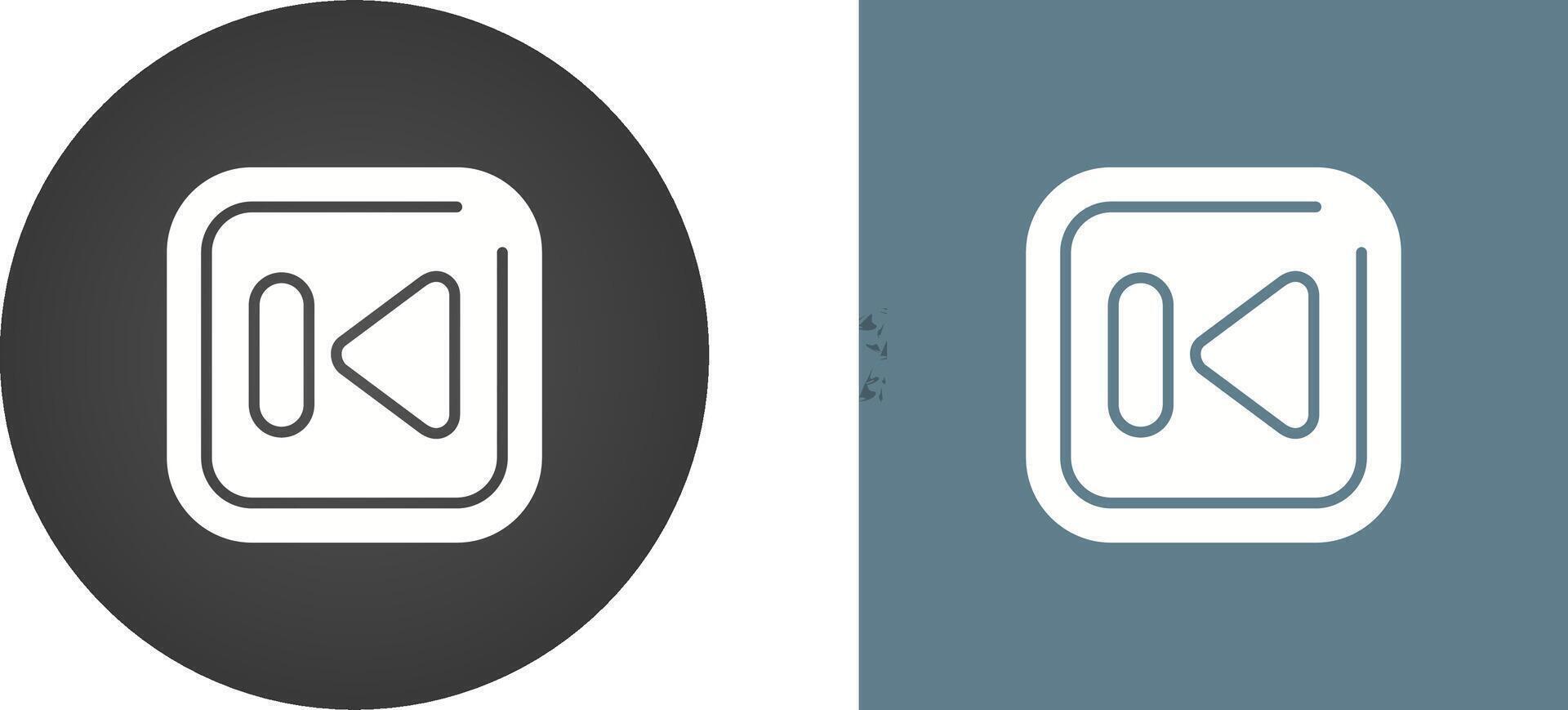Previous Track Square Vector Icon