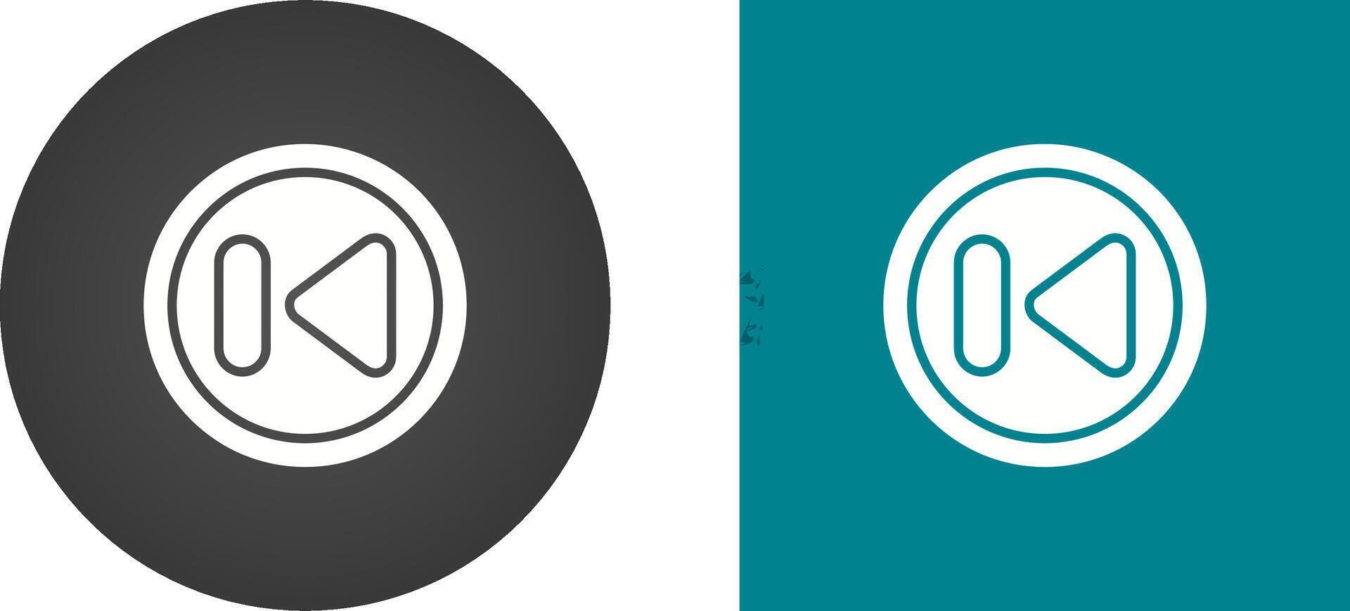 Previous Track Button Vector Icon