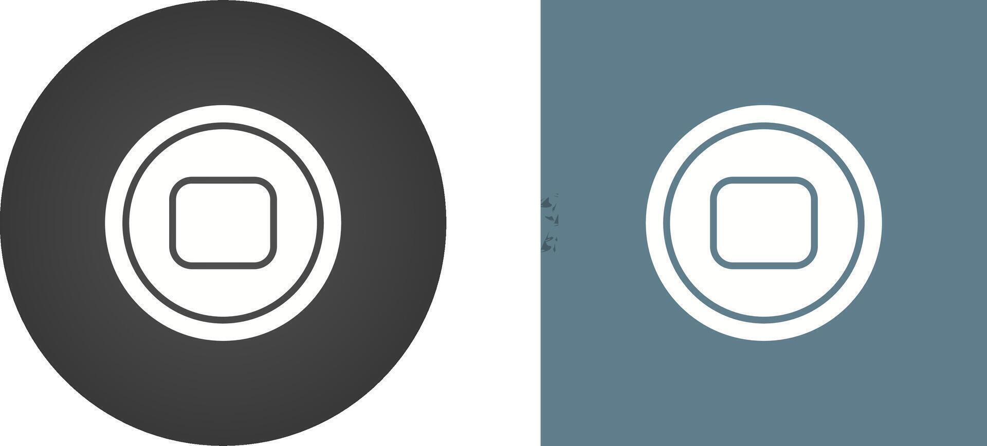 Stop Button Vector Icon
