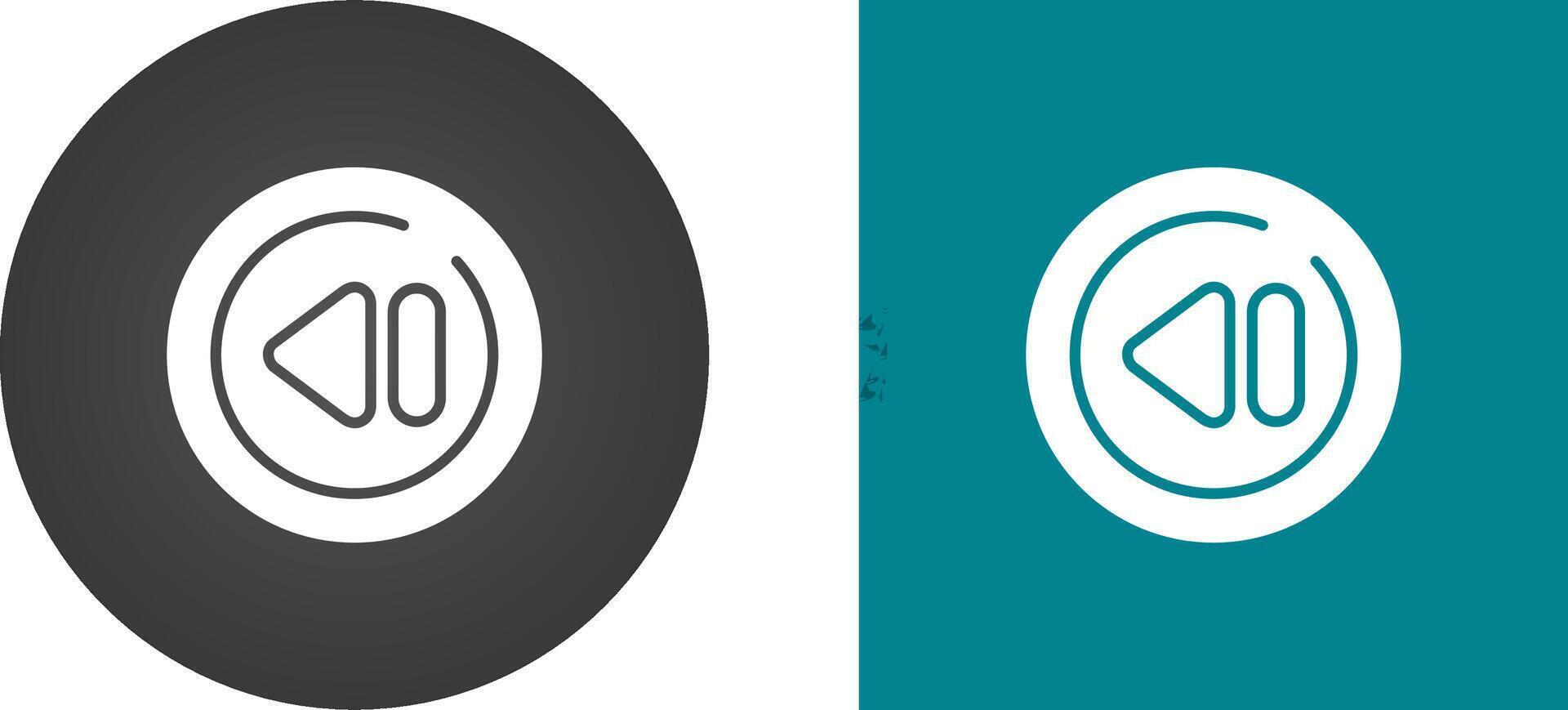 Previous Track Circle Vector Icon