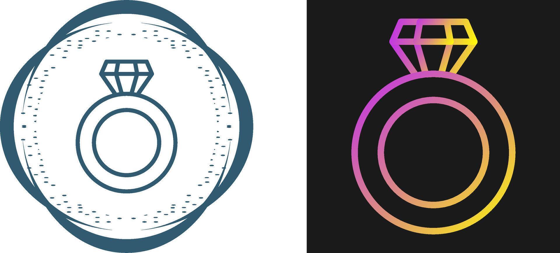 Diamond ring Vector Icon