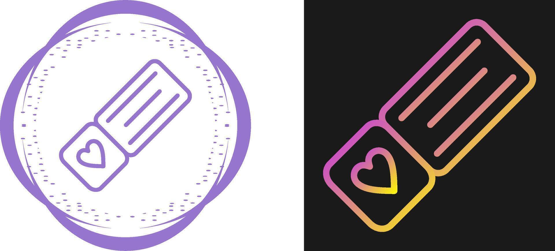 Love coupon book Vector Icon