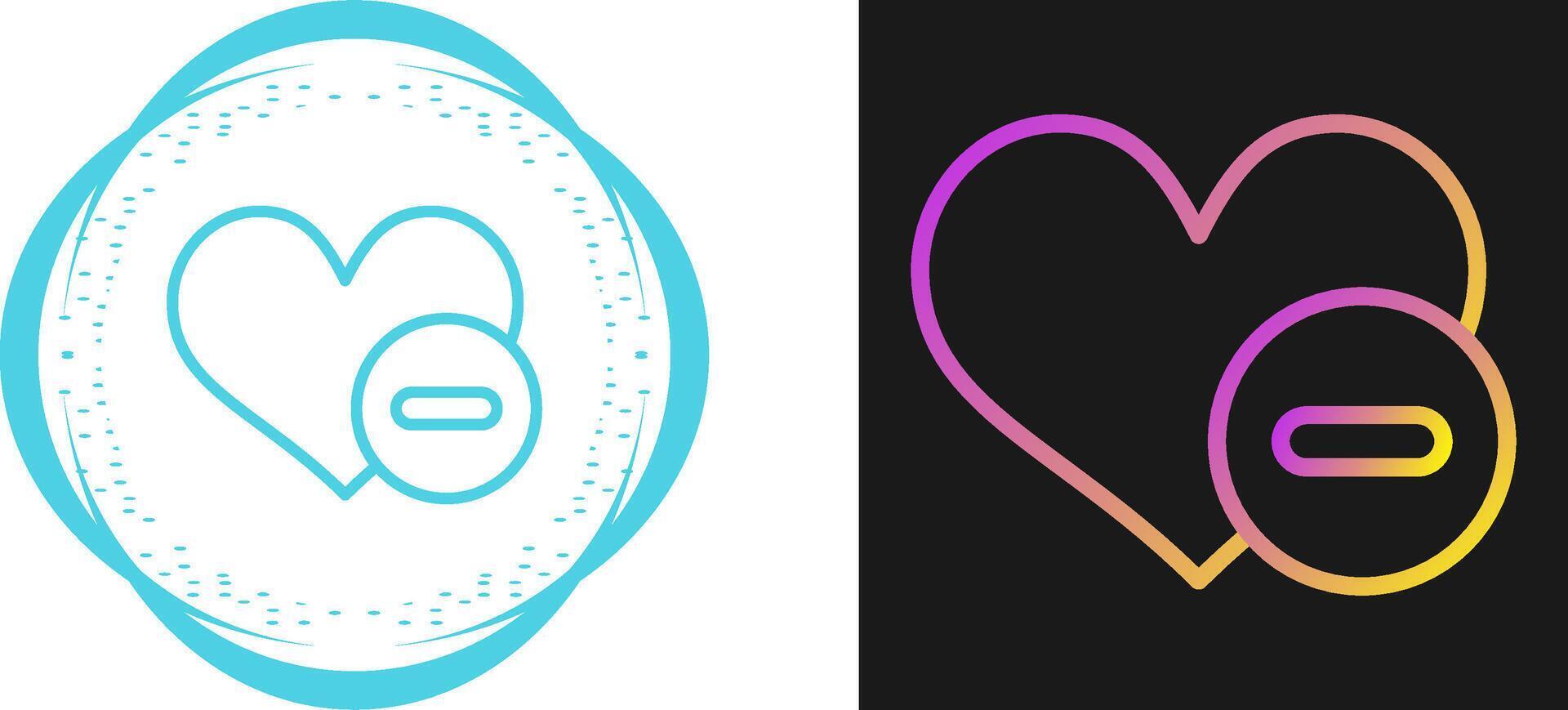 Negative Love Vector Icon