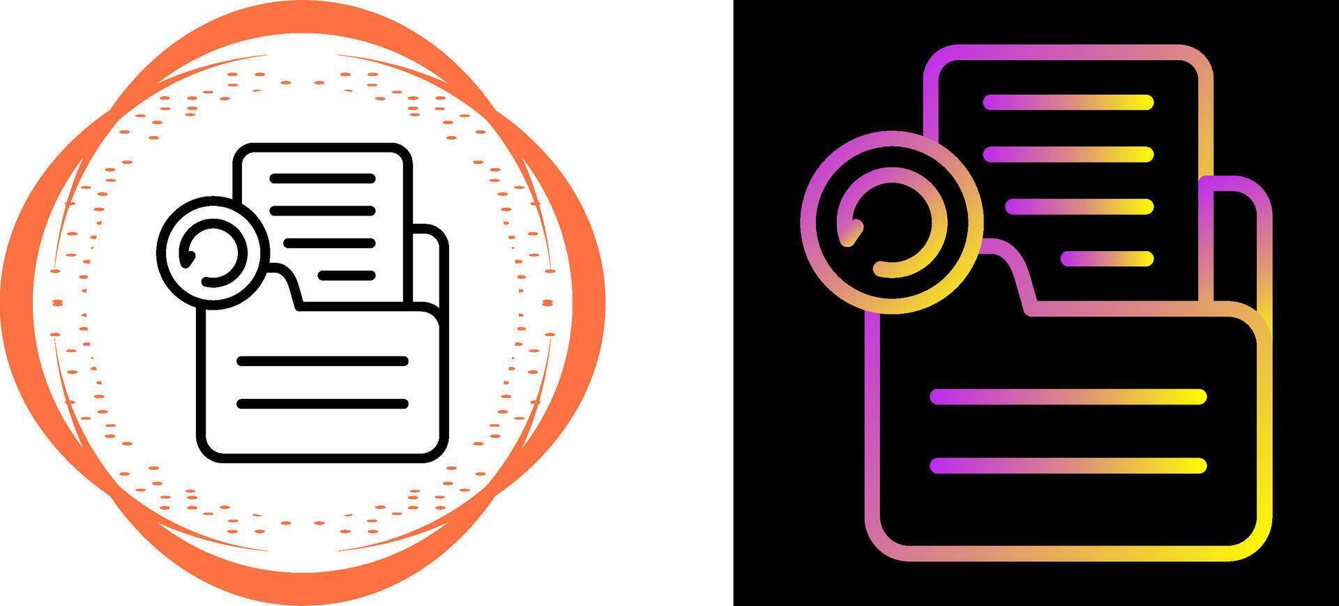 Document Undo Vector Icon
