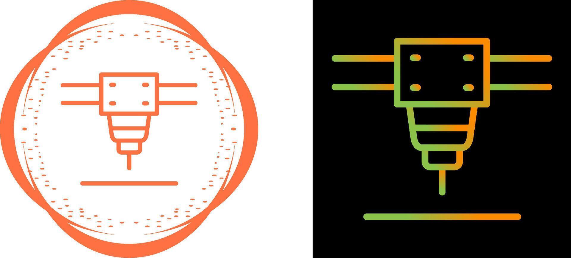 Laser Cutting Machine Vector Icon