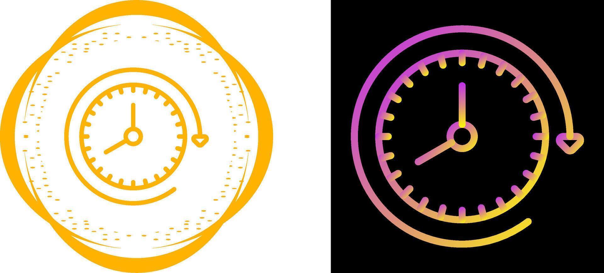 Clock with arrow Vector Icon