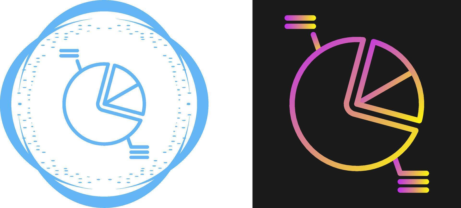 icono de vector de gráfico circular