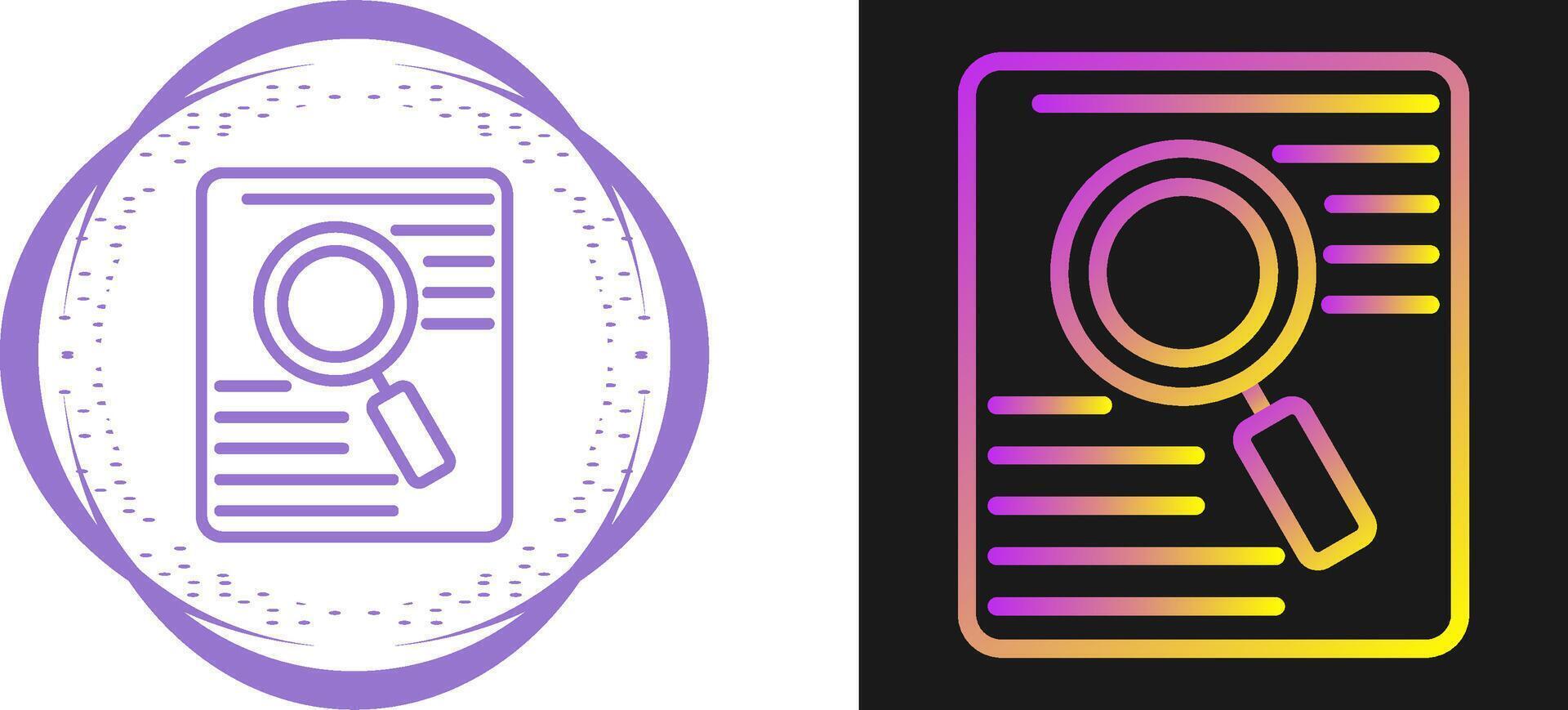Document Search Vector Icon