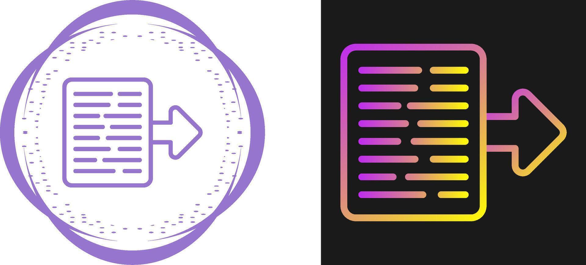 Document Export Vector Icon