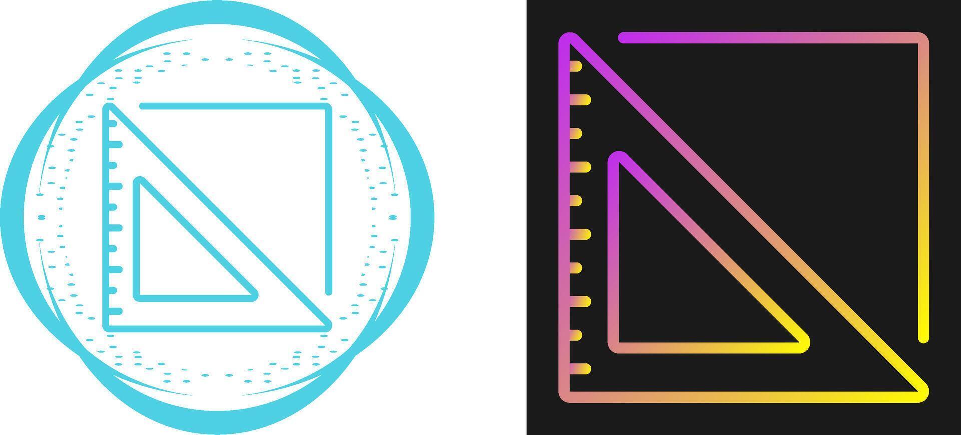 Triangular Ruler Vector Icon