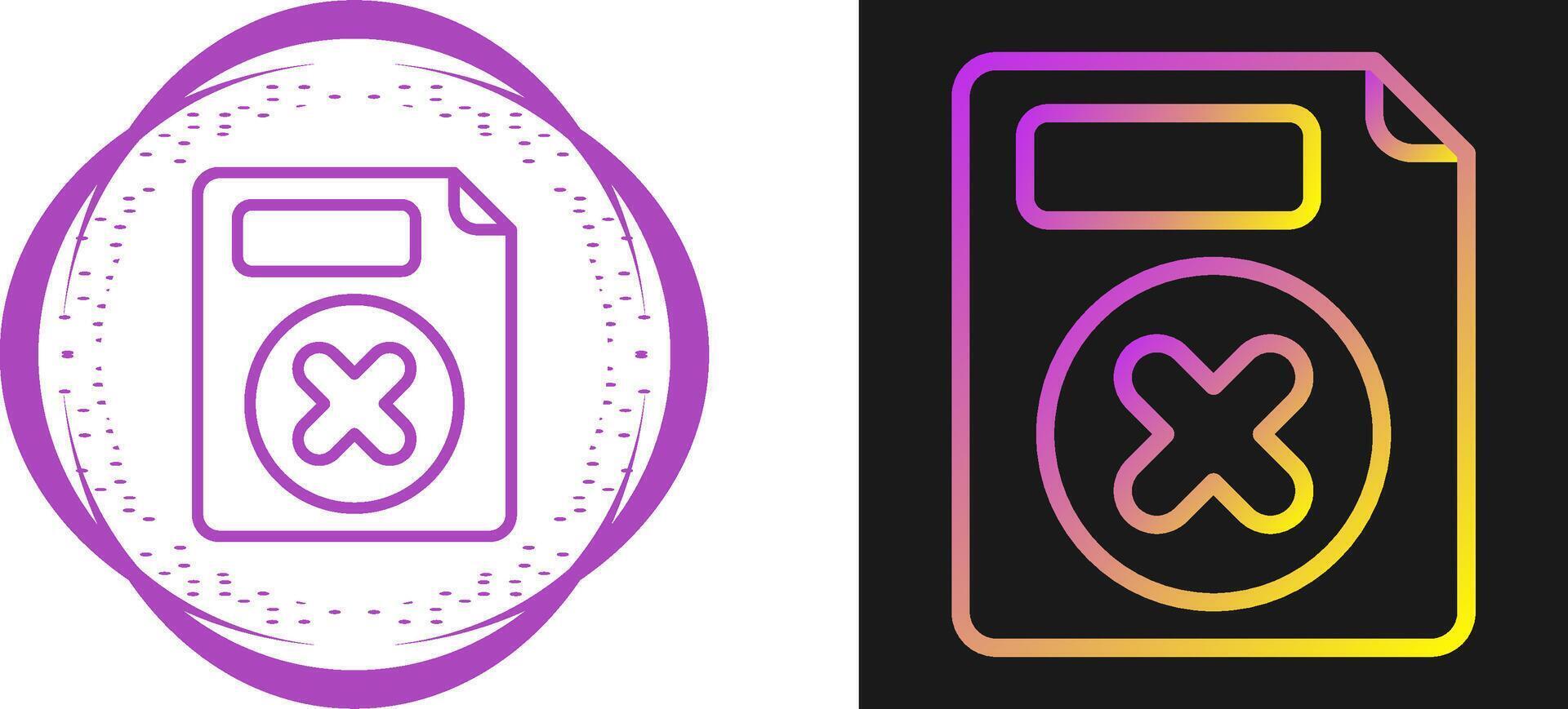 Delete Button Vector Icon