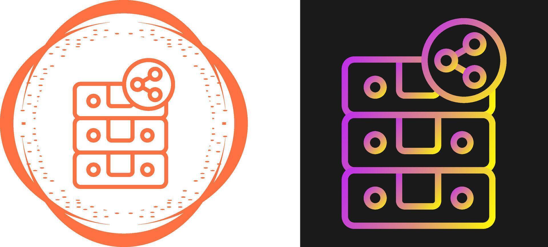 Server Sharing Vector Icon