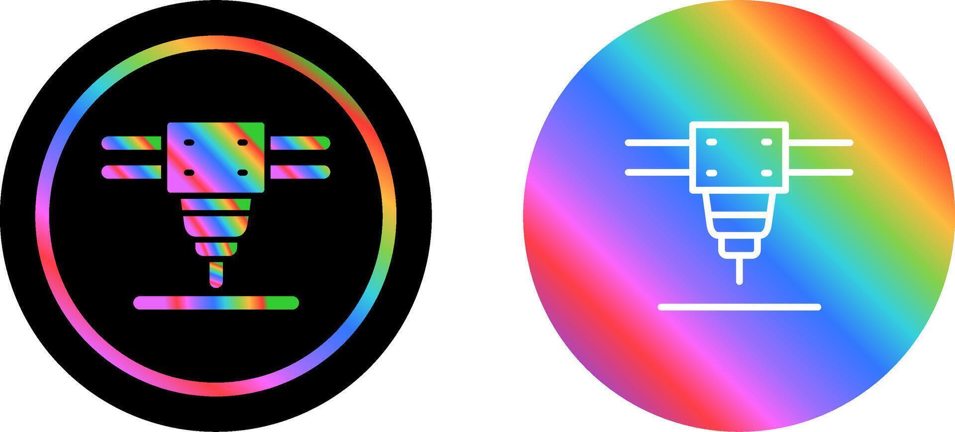 Laser Cutting Machine Vector Icon