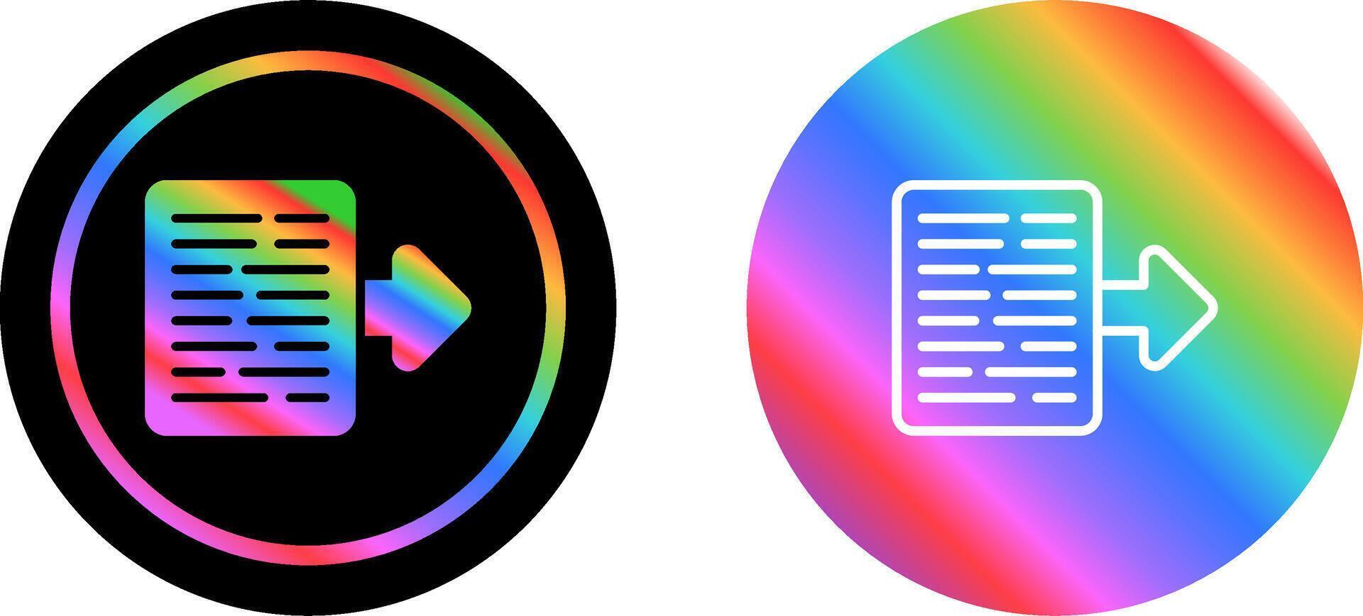 Document Export Vector Icon