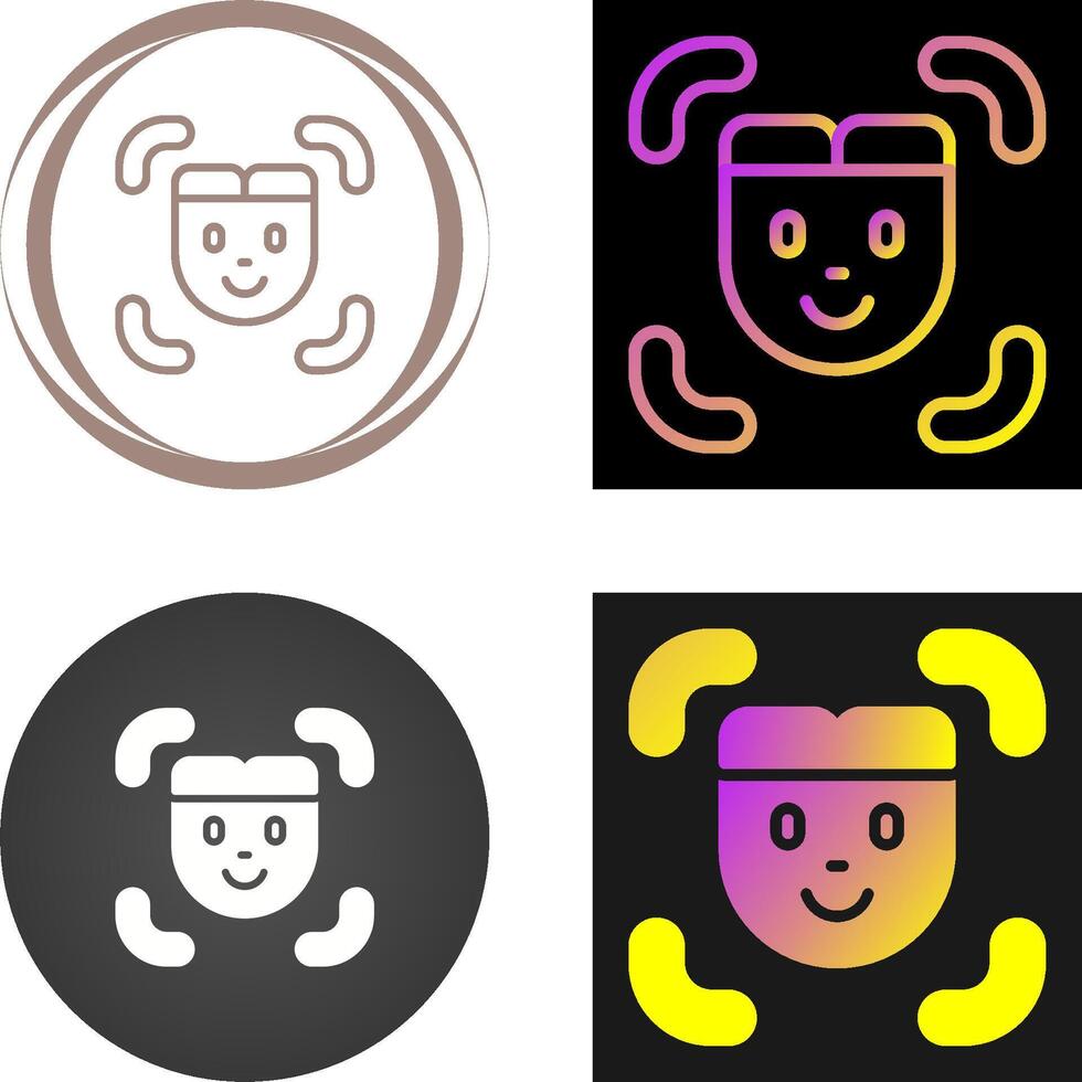 Facial Recognition Vector Icon