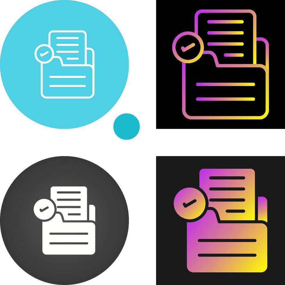 Document Check Vector Icon