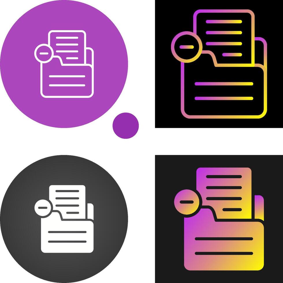 Document Remove Vector Icon