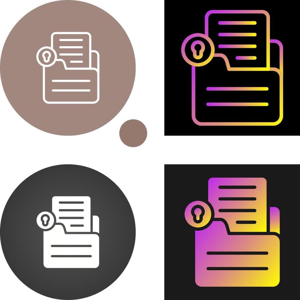 Document Lock Vector Icon