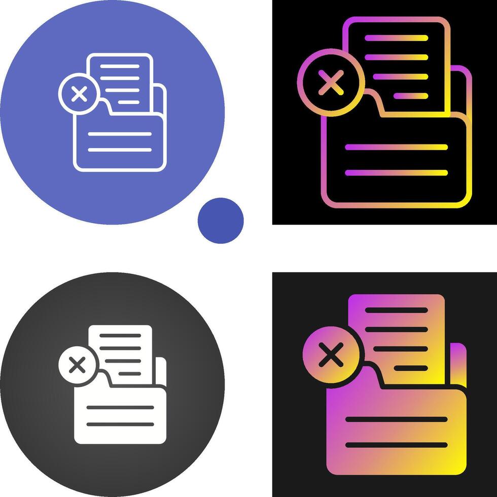 Document Rejected Vector Icon