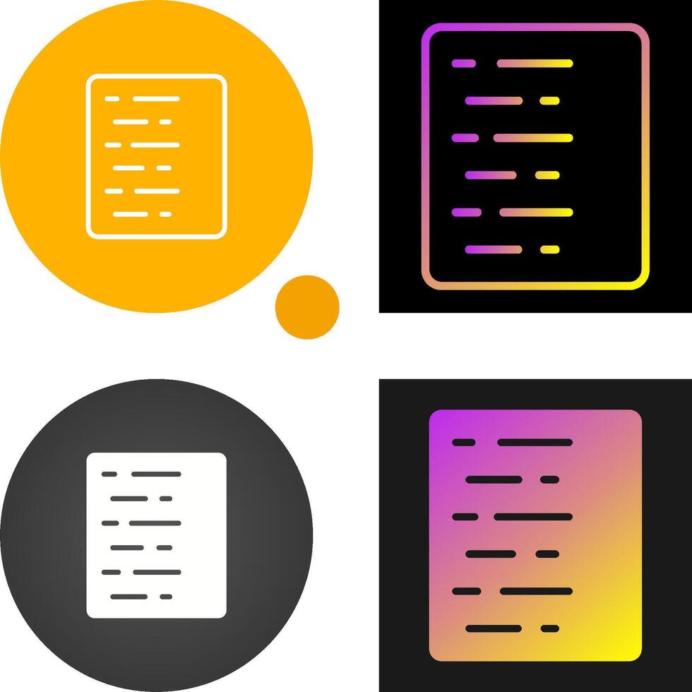Document Align Left Vector Icon