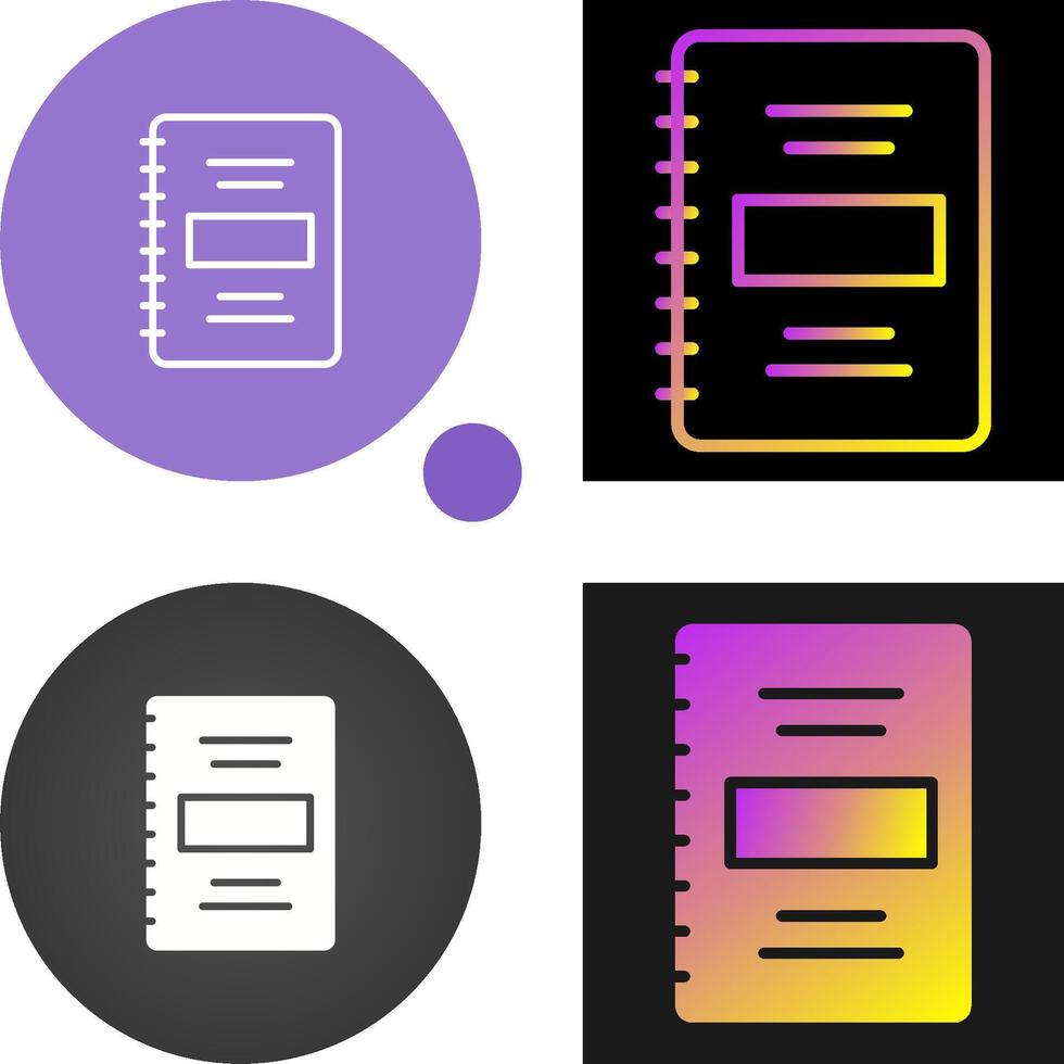 Notebook Vector Icon